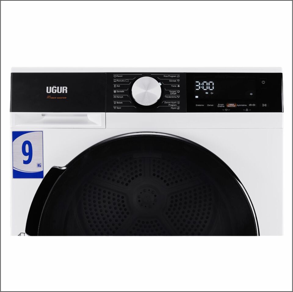 UĞUR UKM 3093 B301 9 KG ÇAMAŞIR KURUTMA MAKİNESİ BEYAZ