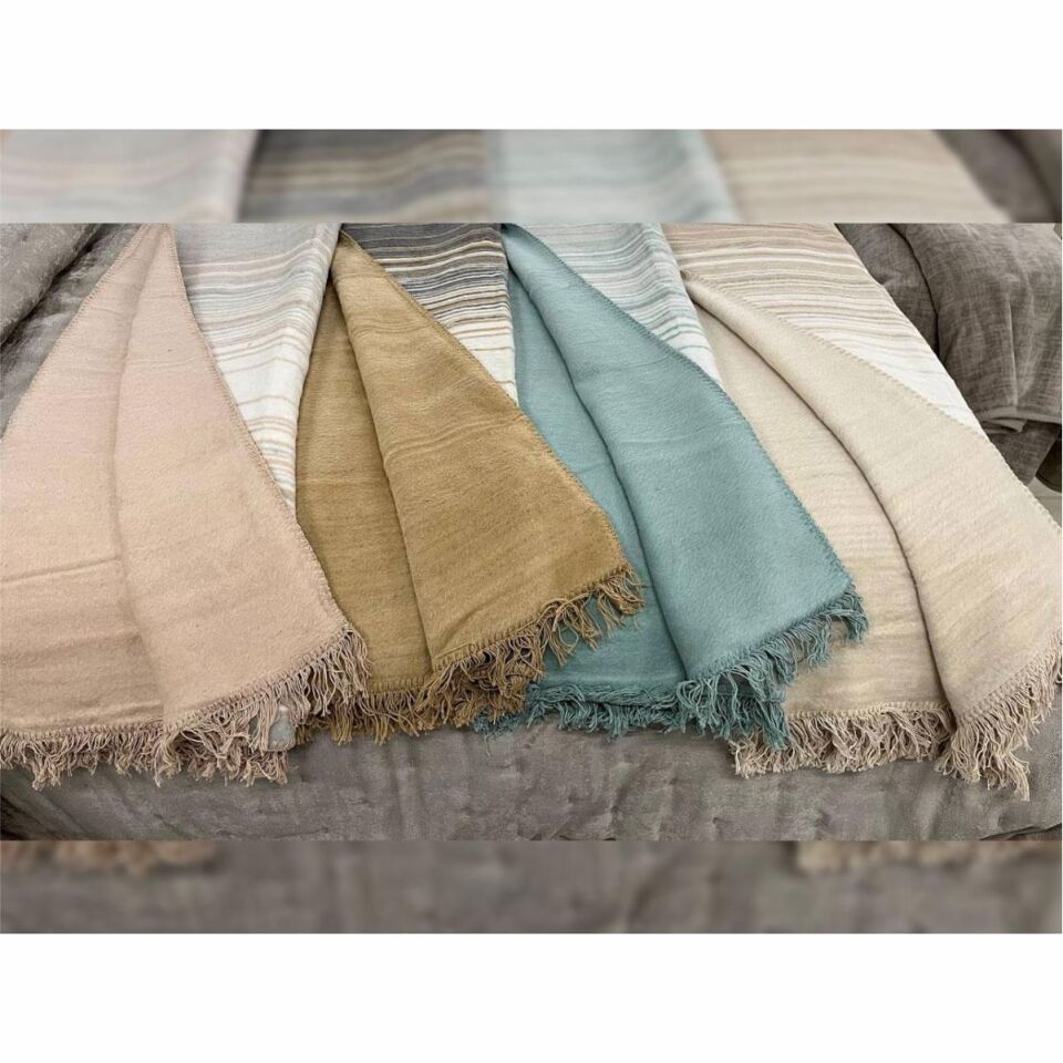 Özdilek Battaniye Pamuk Dız 130*170 Mavi