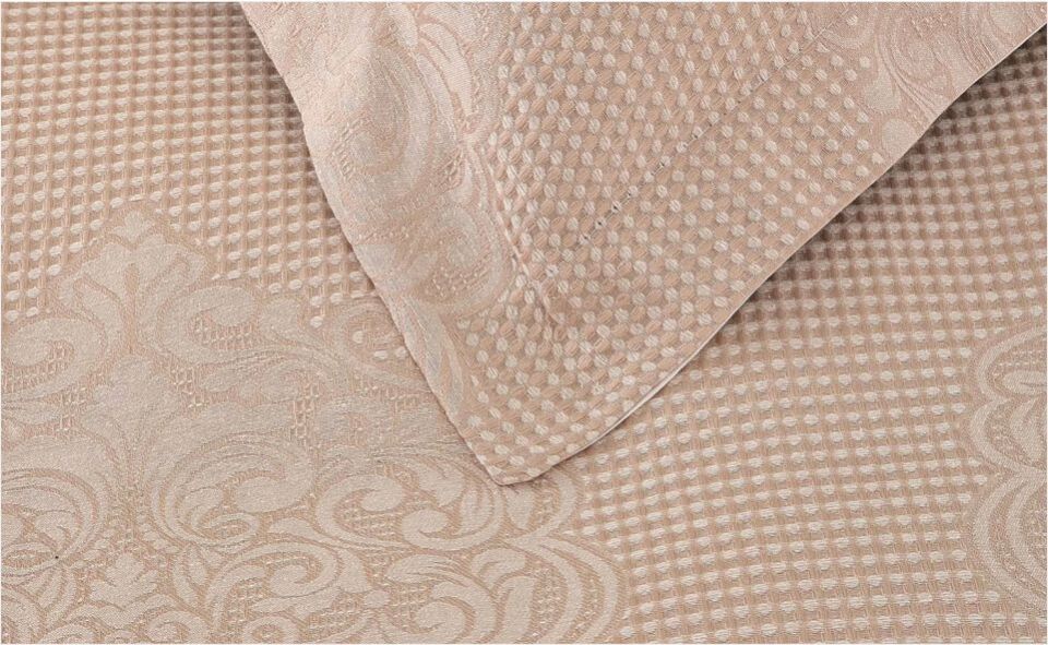 Karaca Home Amelie Bej Çift Kişilik Yatak Örtüsü Set