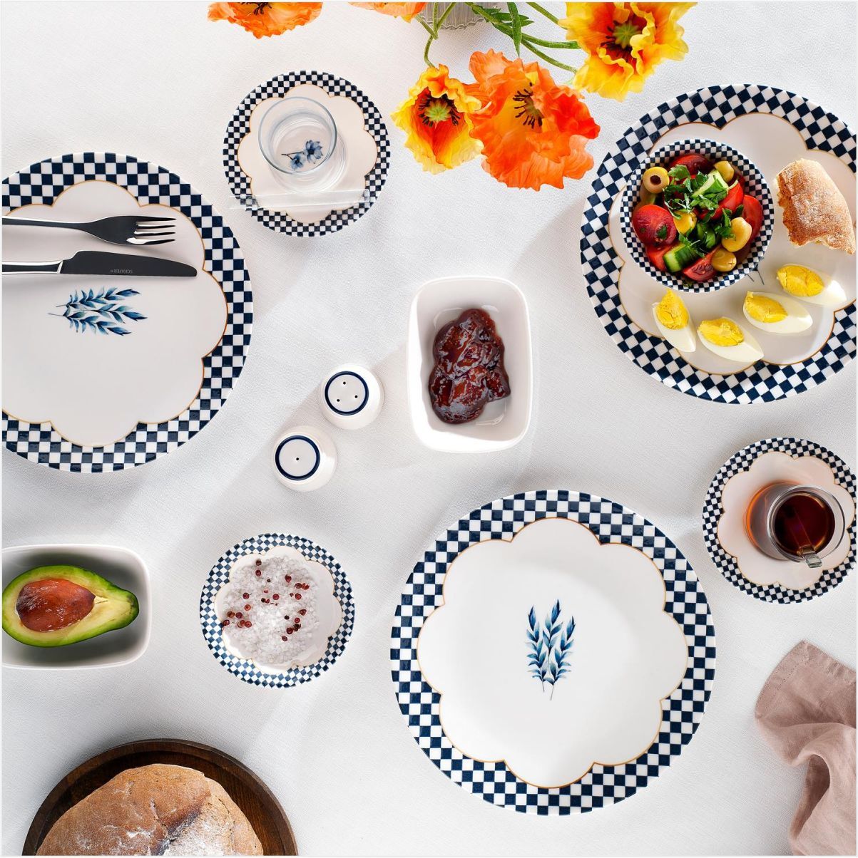 SCHAFER SUZZY KAHVALTI TAKIMI 32 PARÇA-MAVİ