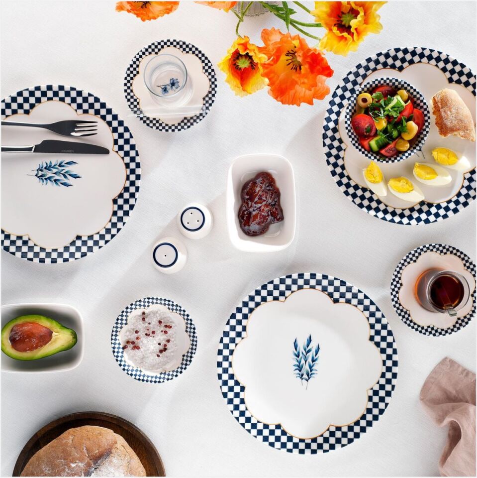 SCHAFER SUZZY KAHVALTI TAKIMI 32 PARÇA-MAVİ