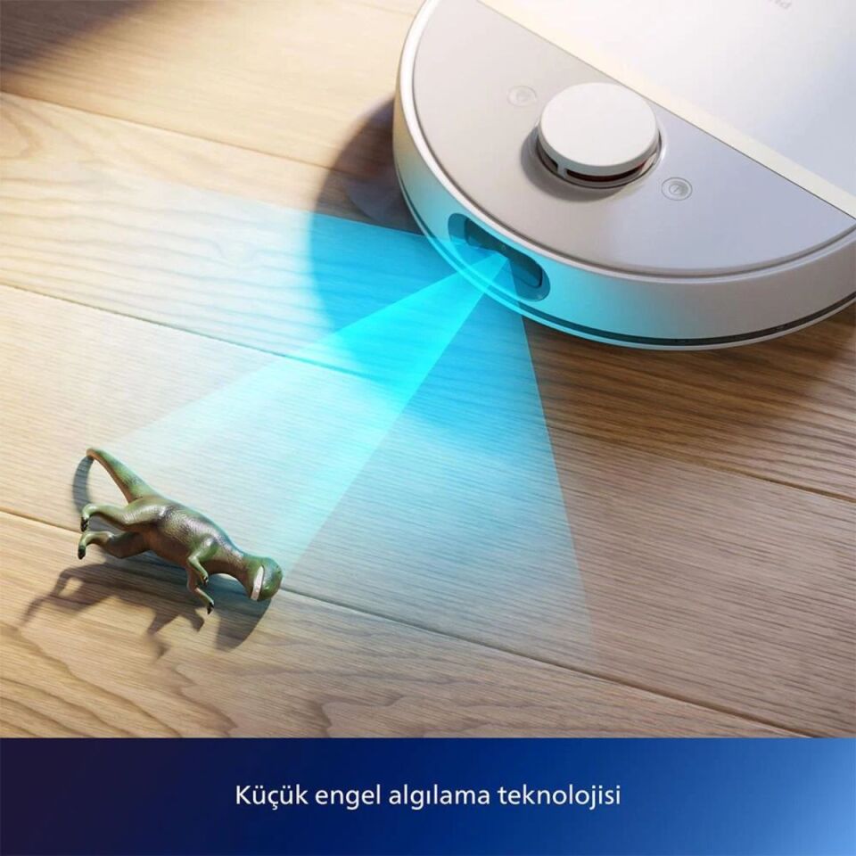 Philips HomeRun 7000 Serisi Aqua XU7100/02 Çöp İstasyonlu Beyaz Gold Akıllı Robot Süpürge