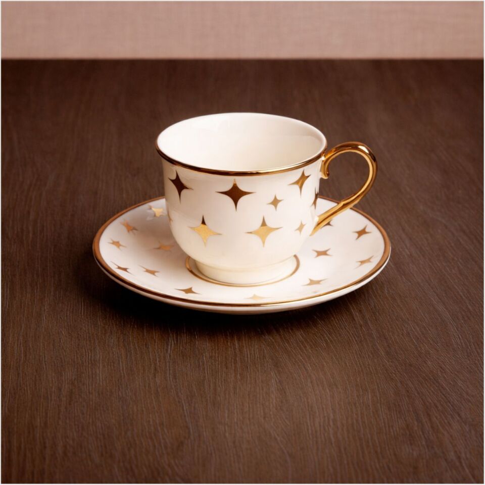 PAÇİ-GLORY YALDIZLI 6LI KAHVE FİNCANI-P/POR-102166