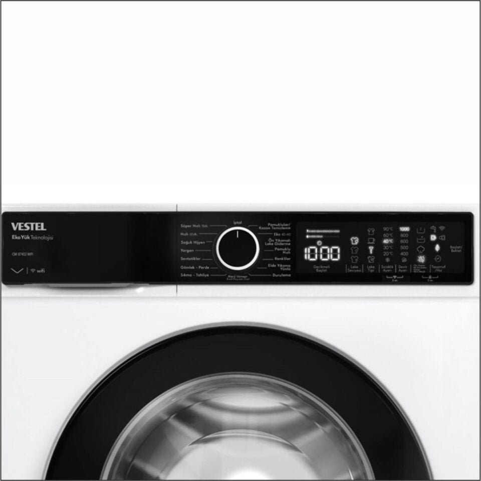 VESTEL CMI 87402 WIFI 8 KG 1000 DEVİR ÇAMAŞIR MAKİNESİ - 20350199