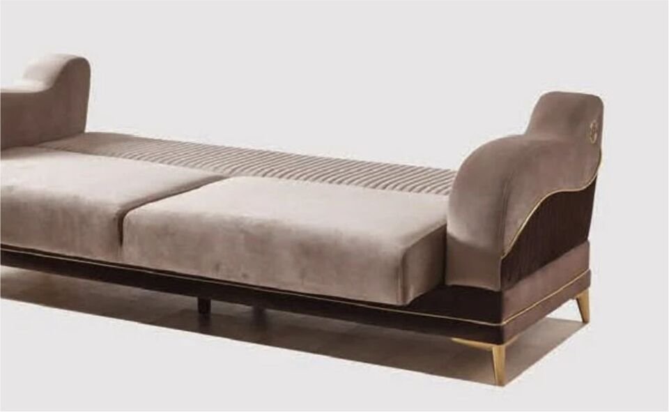 Beyza Star 01 Koltuk Takımı 3+3+1+1 Luna 03 Kahve Krem