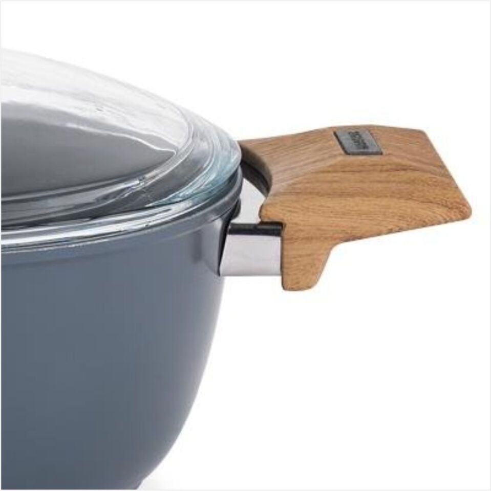 SCSHAFER FİESTA SERAMİK DERİN TENCERE 20 CM SİYAH