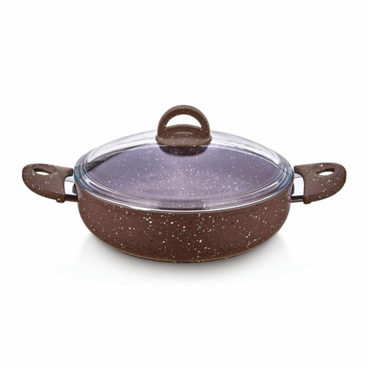 Safınox 30 Cm Karnıyarık Granit Tencere-Kahve