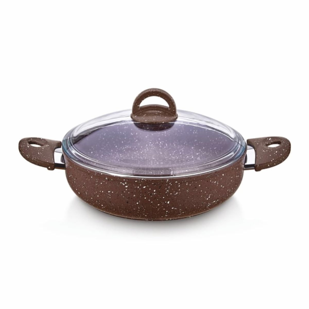 Safınox 30 Cm Karnıyarık Granit Tencere-Kahve