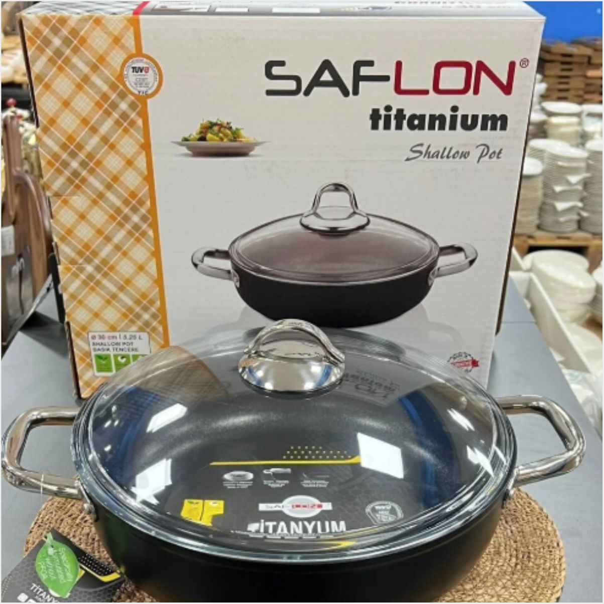 SAFINOX 30 CM KARNIYARIK TITANIUM TENCERE