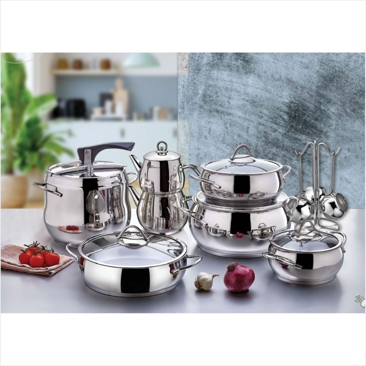 SAFINOX BELLA 18 PCS ÇEYİZ SETİ TEL KULPLU