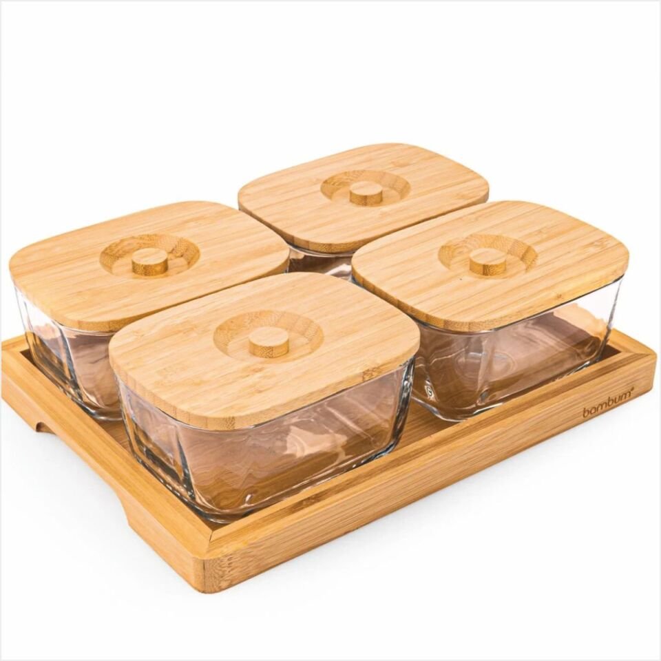 Bambum  Krosna - 9 Parça Cam Kahvaltılık