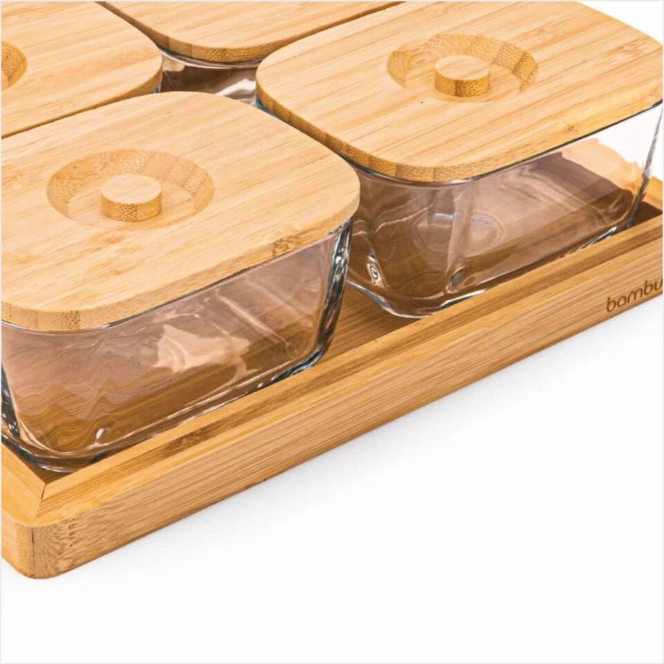 Bambum  Krosna - 9 Parça Cam Kahvaltılık