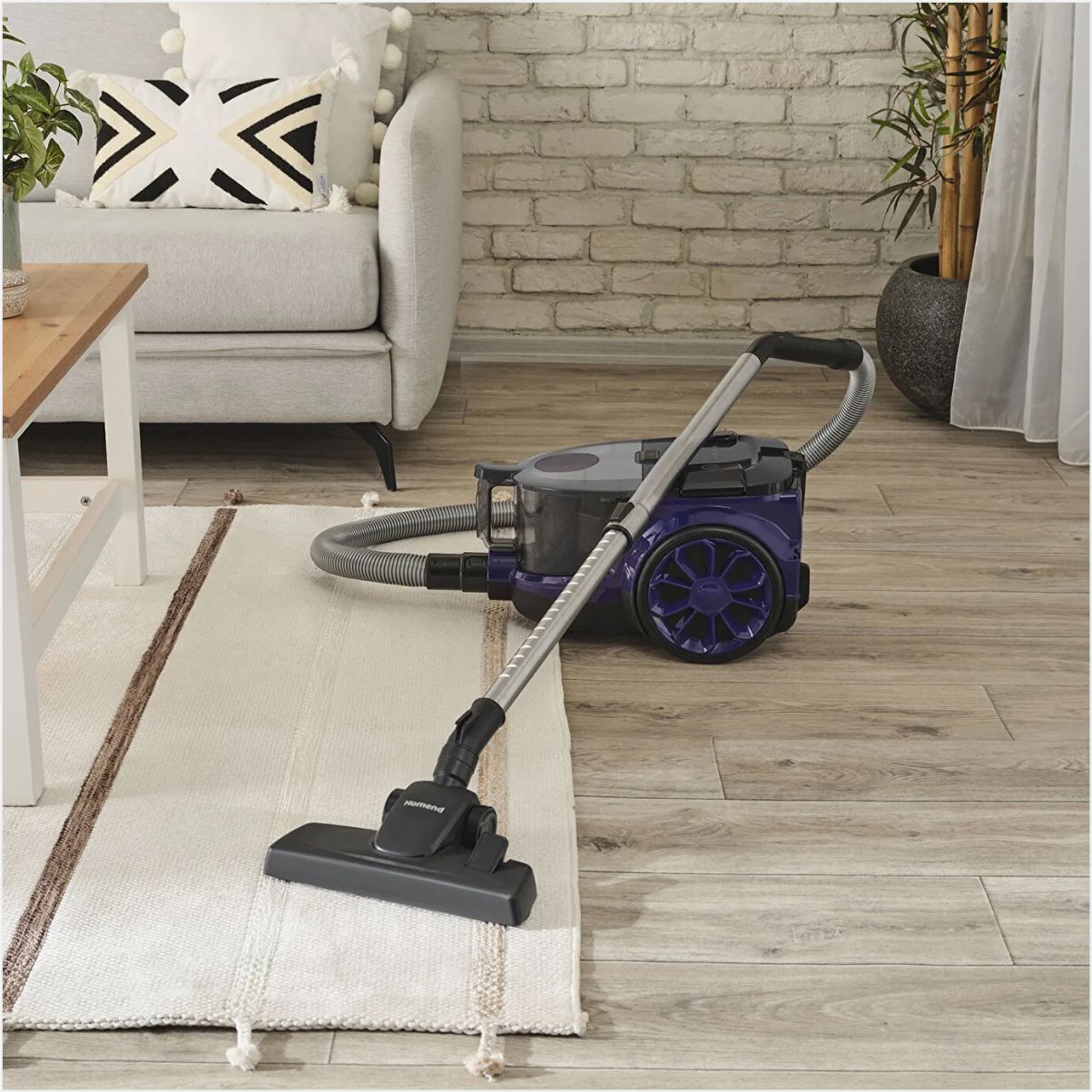 KARACA HOMEND DUSTRİDER 1255H YATAY SÜPÜRGE MOR SİYAH