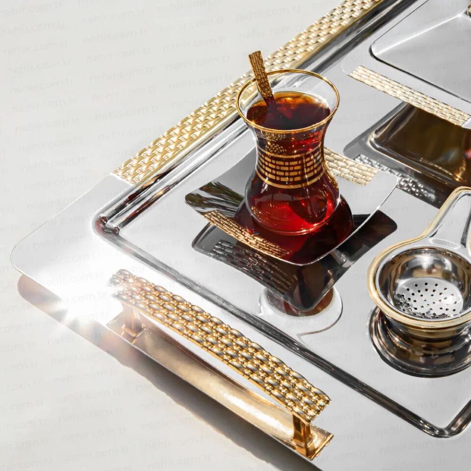 NEHİR SIRMA ALTIN 40P ÇAY SET