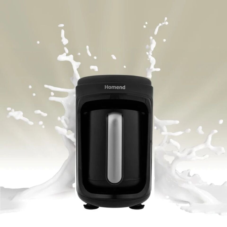 Homend Pottoman Milk İn 1873H Sütlü Türk Kahve Makinesi Siyah Metal