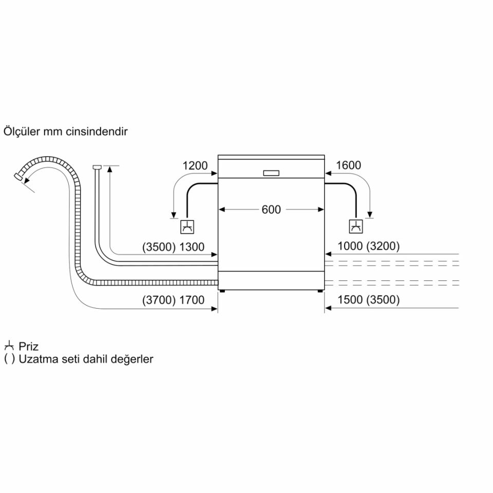 PROFİLO BMS623V5 6 PROGRAM CAM ÖN YÜZEY BULAŞIK MAKİNASI