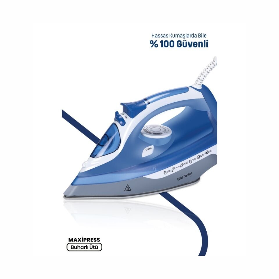 Goldmaster GM-7613M Maxipress Mavi 2200 W Buharlı Ütü