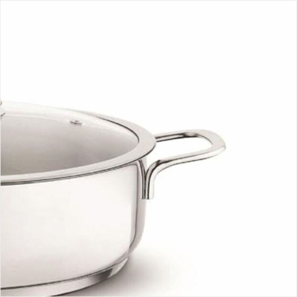 Schafer Held Çelik Basık Tencere 24 Cm 2 Parça Inox