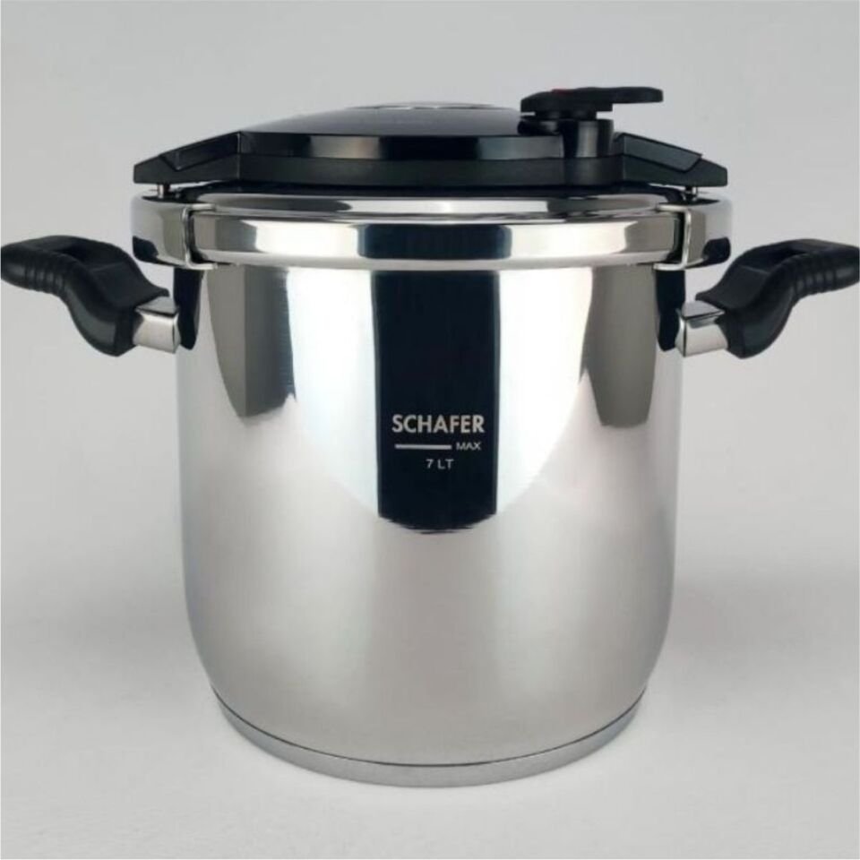 Schafer Cooky Düdüklü Tencere 7 L- Siyah/Rosegold