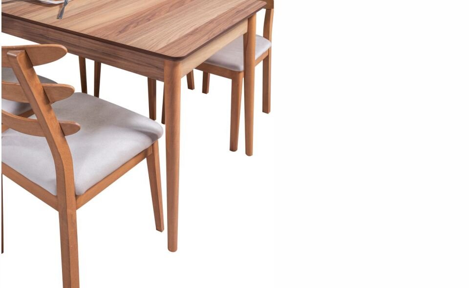 Arya Ceviz Masa Takımı (Lara Sandalye)