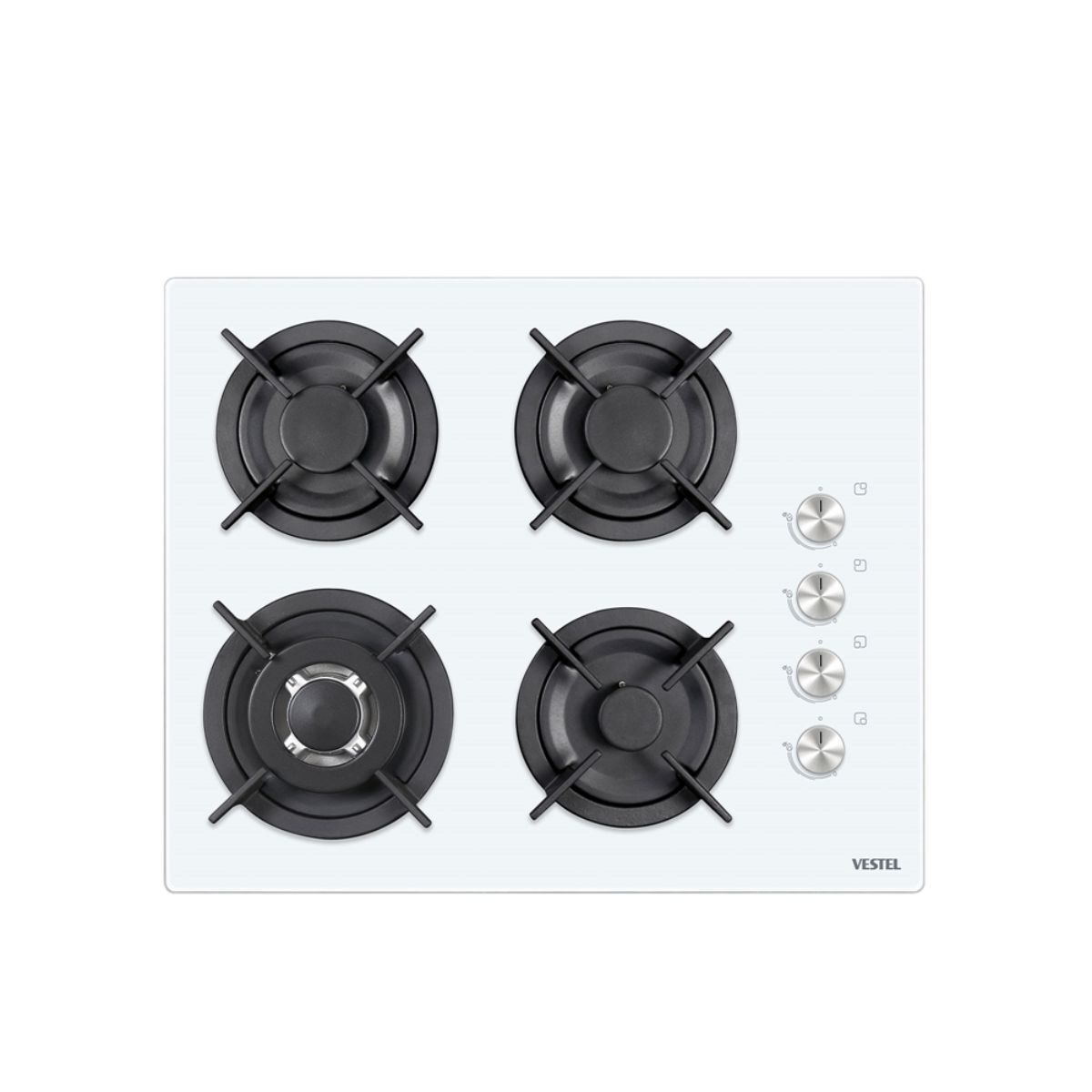Vestel AO-65104 BDG-DW 65 cm 4 Gözü Gazlı (1 Gözü Wok'lu) Ankastre Ocak