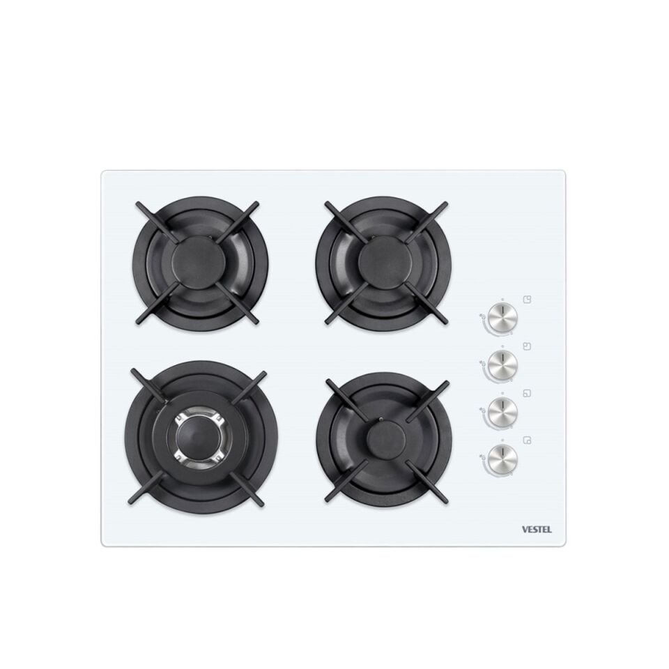 Vestel AO-65104 BDG-DW 65 cm 4 Gözü Gazlı (1 Gözü Wok'lu) Ankastre Ocak