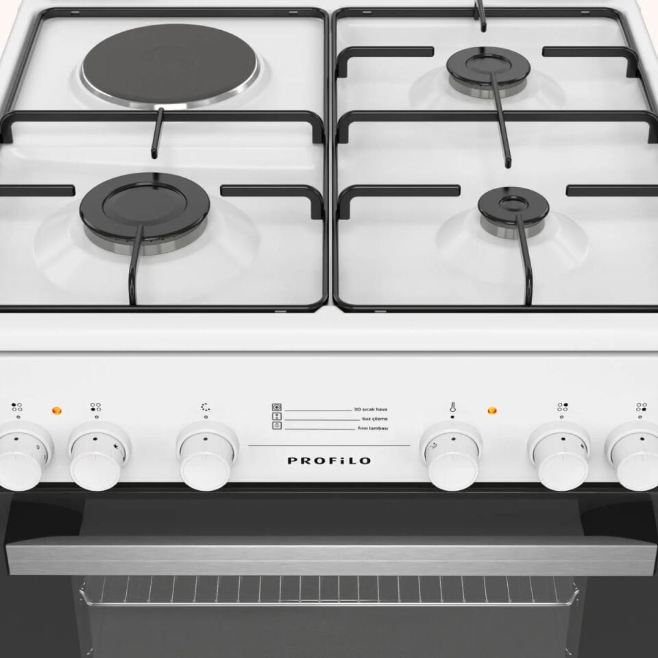 Profilo FRTS113LBD Beyaz Ocaklı Fırın