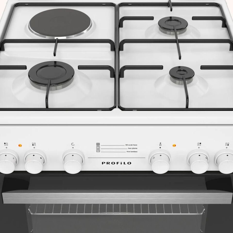 Profilo FRTS113LBD Beyaz Ocaklı Fırın