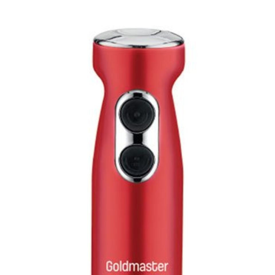 Goldmaster Maximix Kırmızı 1000 Watt 4 Bıçaklı Paslanmaz Çelik Turbo Hız Ayarlı El Blender