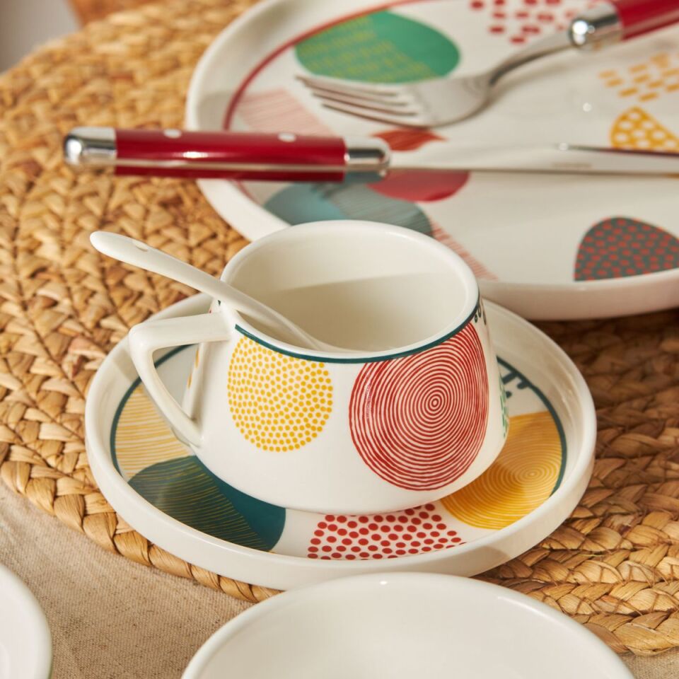 Emsan Color Mix Porselen 32 Parça 6 Kişilik Kahvaltı/Servis Takımı