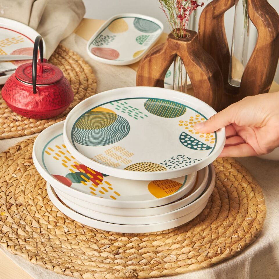 Emsan Color Mix Porselen 32 Parça 6 Kişilik Kahvaltı/Servis Takımı