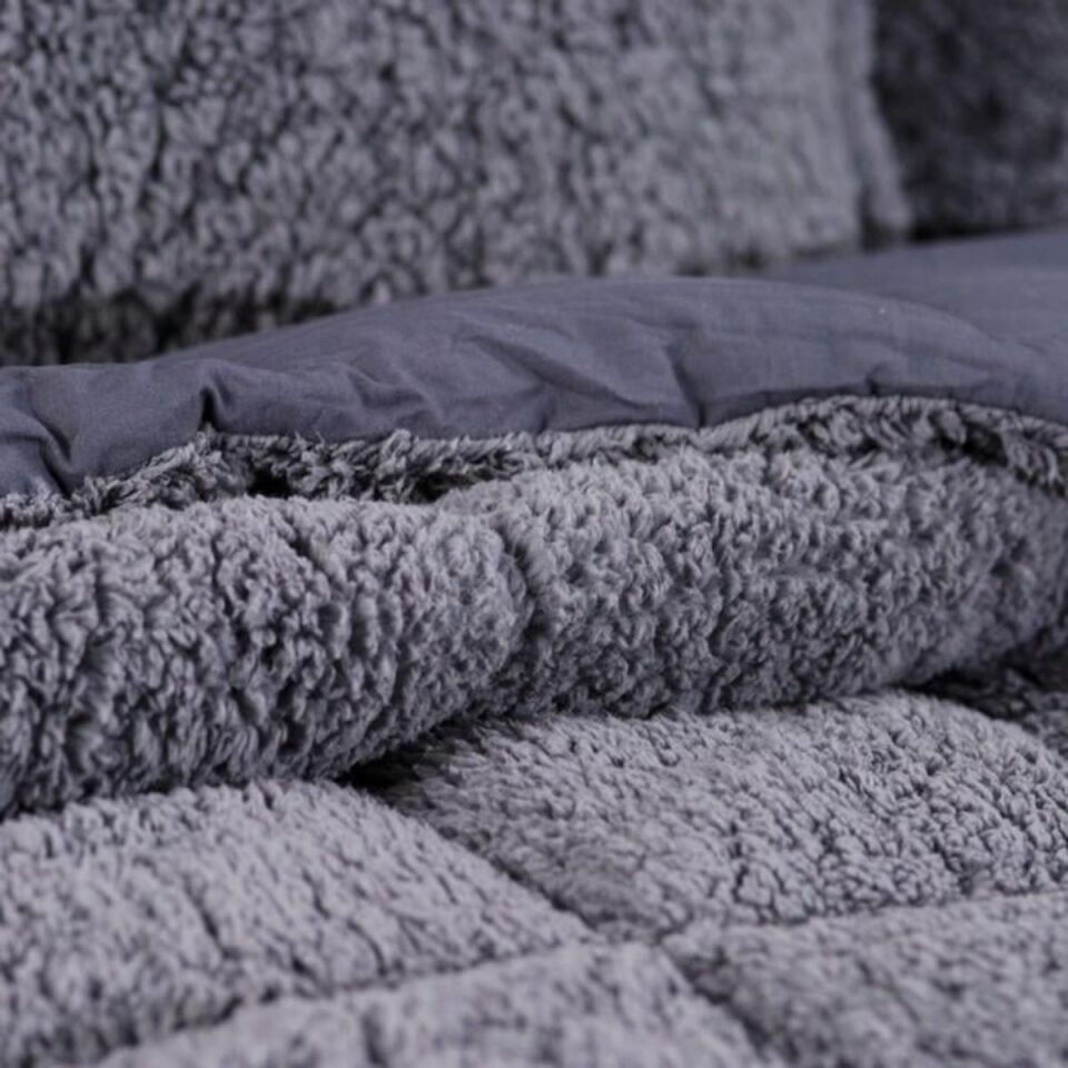 Schafer Home Deluxe Çift Kişilik Yorgan Seti 3-Antrasit