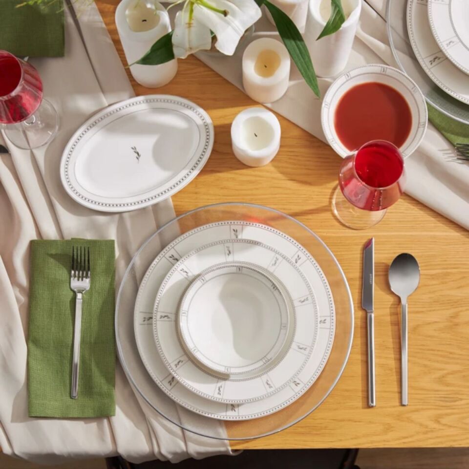 Emsan Olivia New Bone 60 Parça 12 Kişilik Yemek Takımı New