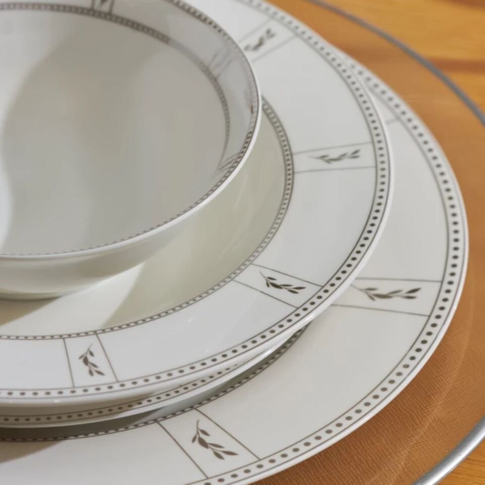 Emsan Olivia New Bone 60 Parça 12 Kişilik Yemek Takımı New