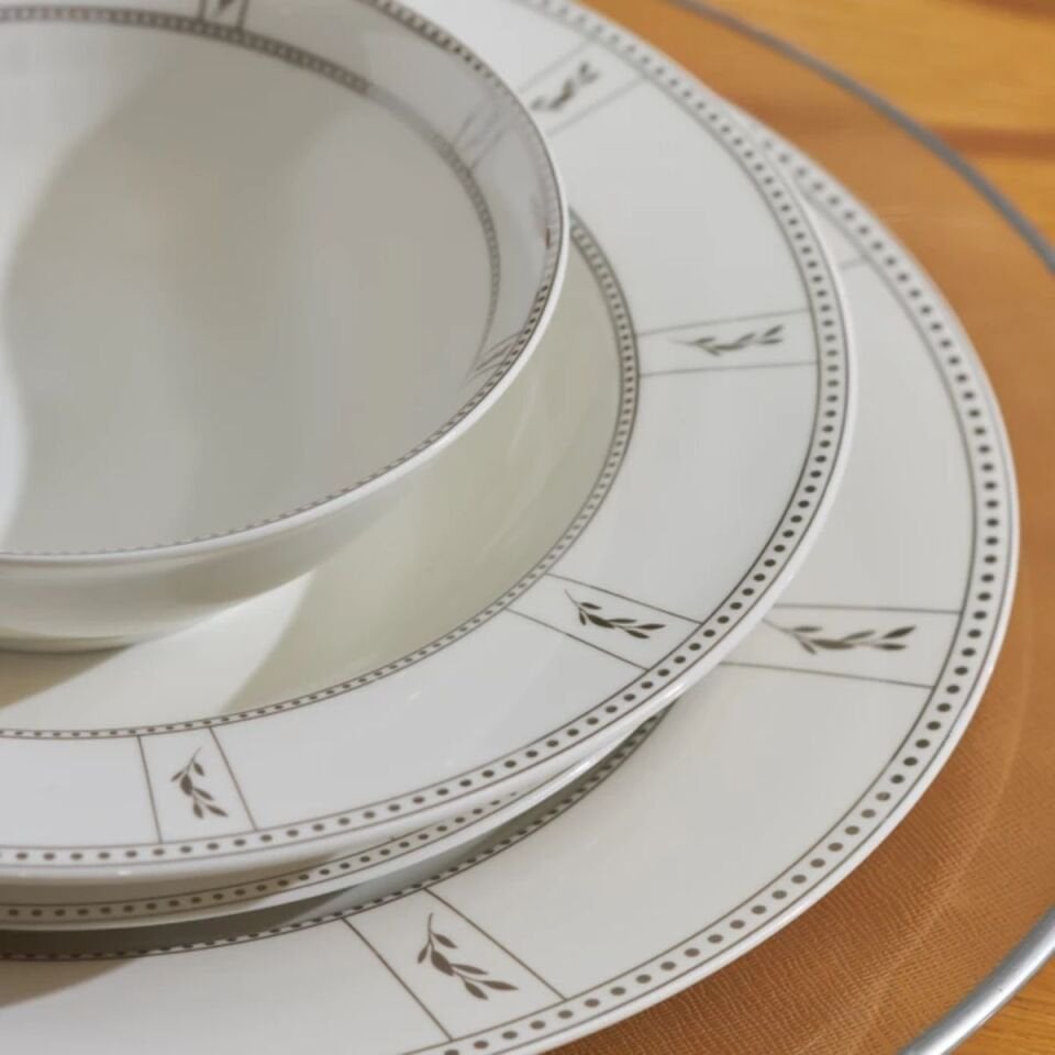 Emsan Olivia New Bone 60 Parça 12 Kişilik Yemek Takımı New