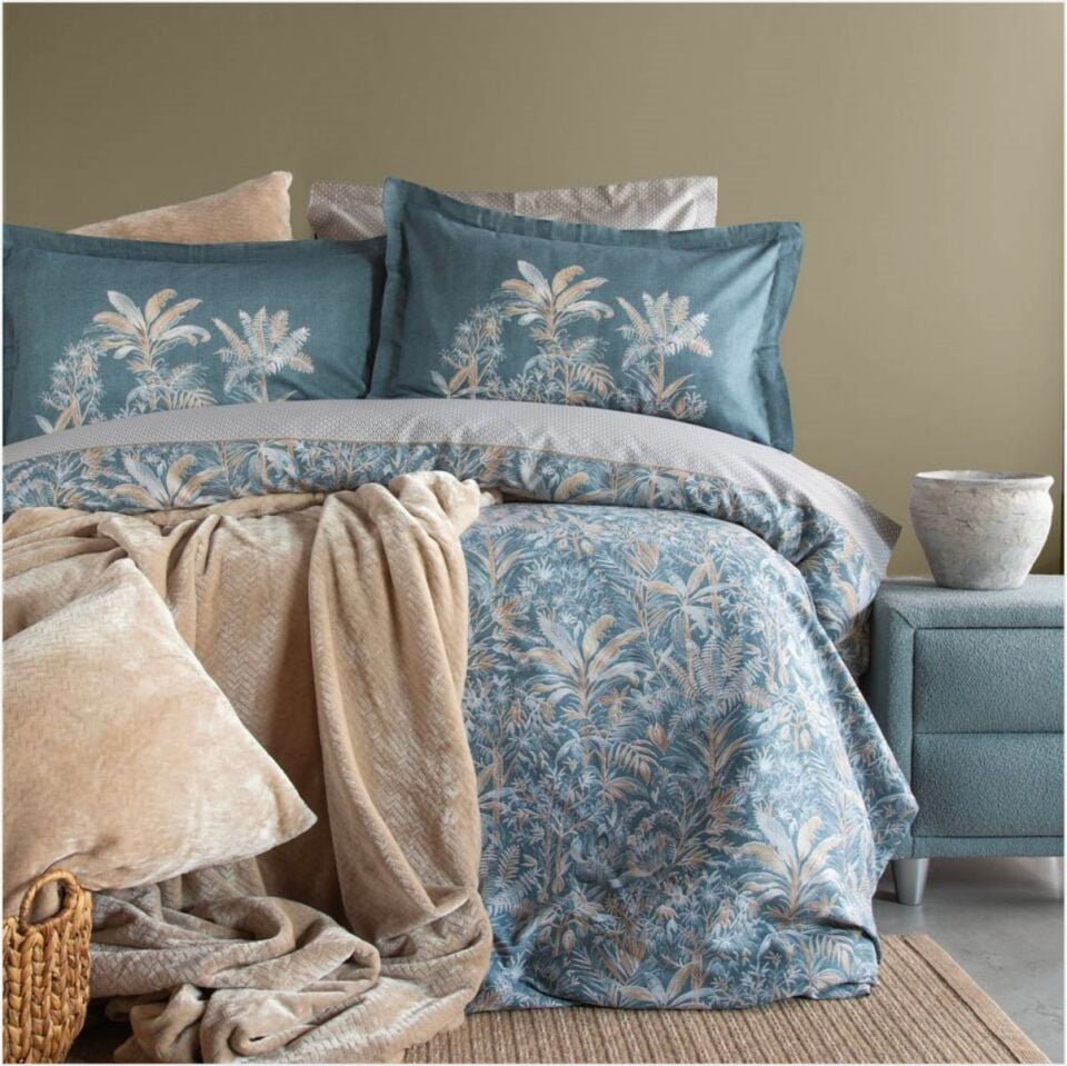 PAMUKLAR APRİCİTAS CIFT KISILIK  YATAK ORTUSU NEVRESIM SET TAMMY BEIGE