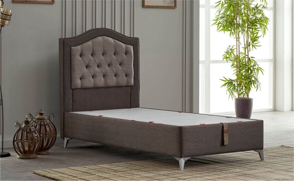 Queen 100X200 Baza Seti Sıhıne Kahve