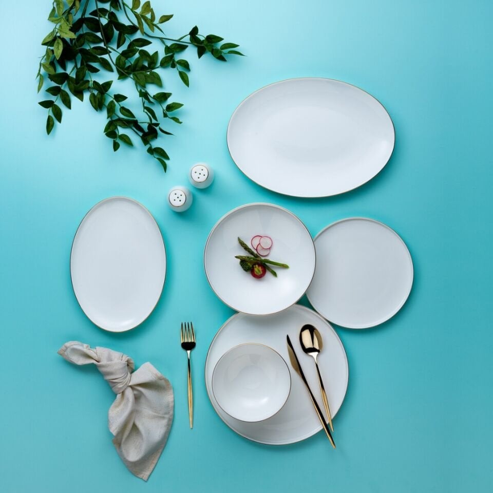 Schafer Jolly Yemek Takımı 56 Parça-Altın