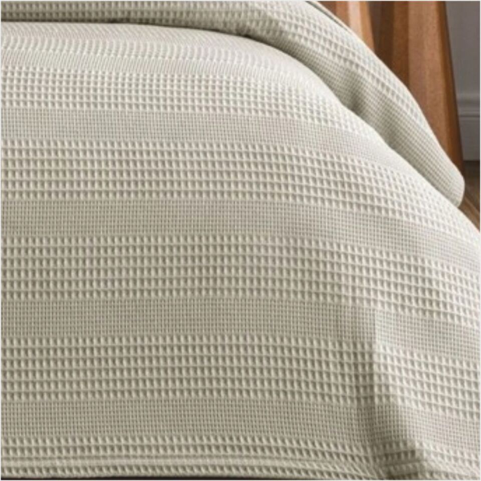 Taç Monet Çift Kişilik Pike Takımı Vizon