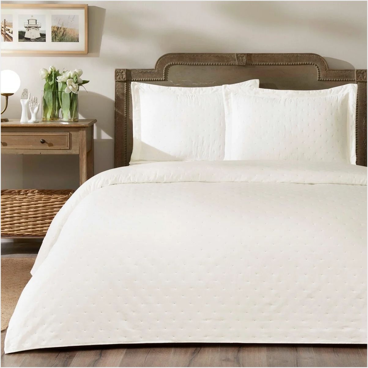 TAÇ RITA YATAK ÖRTÜSÜ TK EKRU