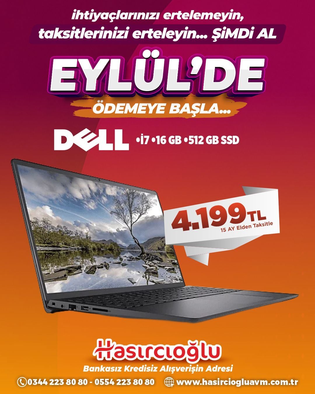 DELL İ7-16 GB 512GB SSD