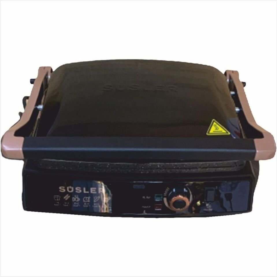 Süsler STM-4010 Siyah 1600 W Granit Tost Makinesi