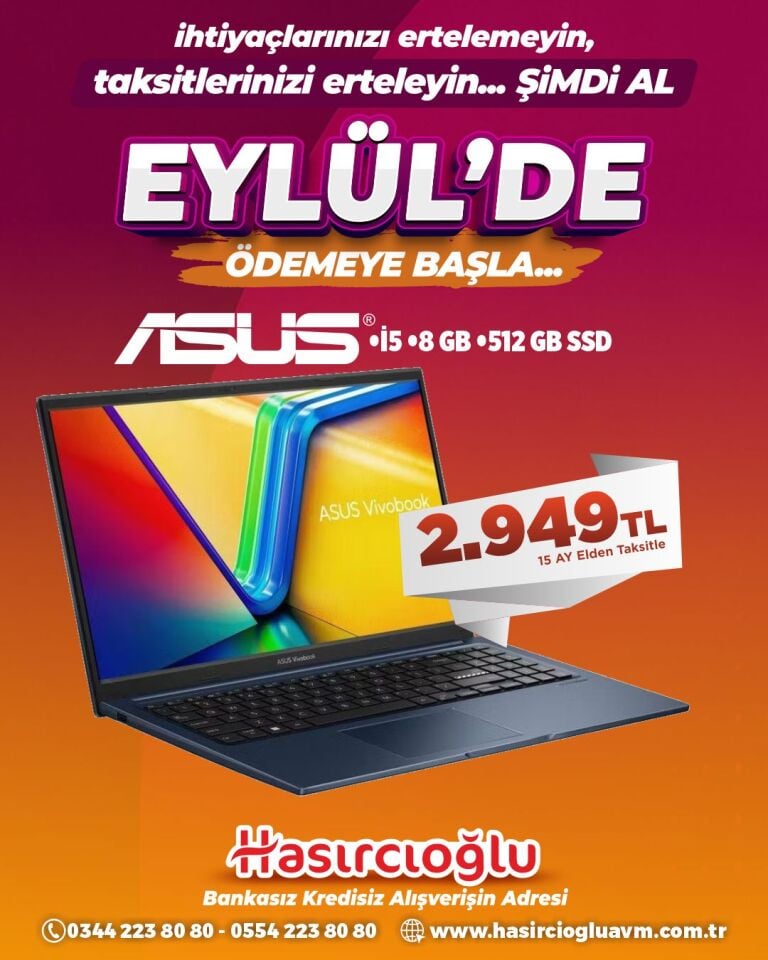 ASUS İ5-8GB 512 GB SSD
