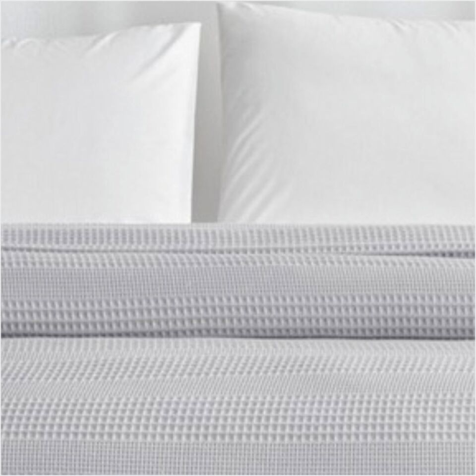 Taç Monet Tek Kişilik Pike Takımı Gri