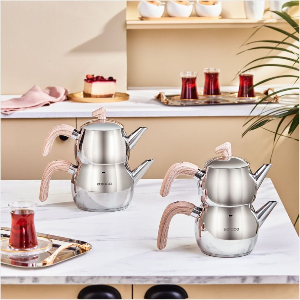 KARACA VERDE ÇAYDANLIK MİDİ KAHVERENGİ