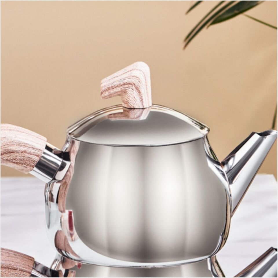 KARACA VERDE ÇAYDANLIK MİDİ KAHVERENGİ