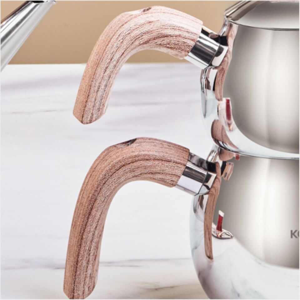 KARACA VERDE ÇAYDANLIK MİDİ KAHVERENGİ