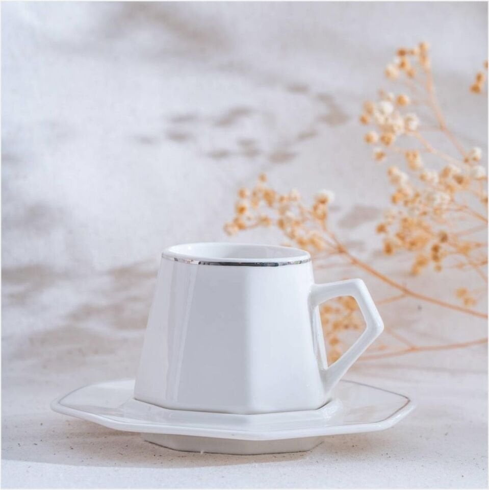 ACAR YKG-06614/12  ELERA SILVER 6 LI KAHVE FİNCAN TAKIMI