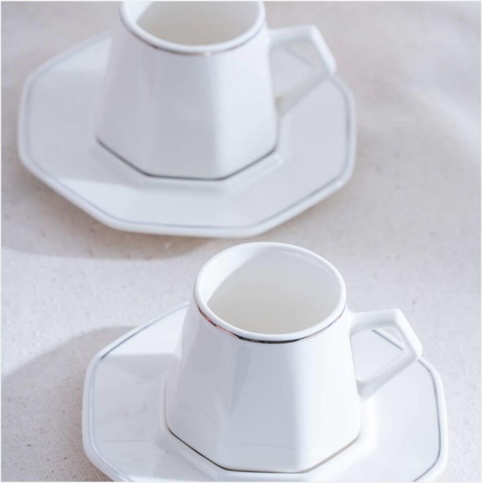 ACAR YKG-06614/12  ELERA SILVER 6 LI KAHVE FİNCAN TAKIMI