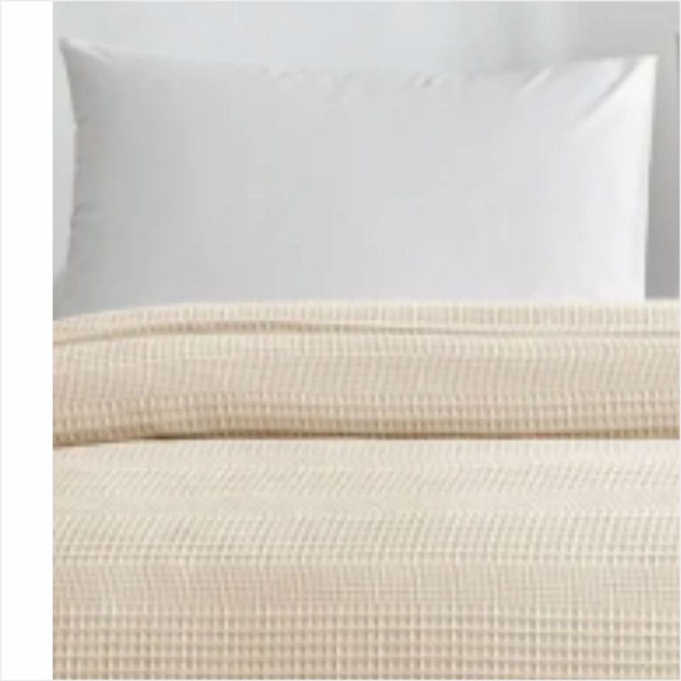 Taç Monet Tek Kişilik Pike Takımı Krem